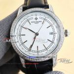 New replica TW factory Patek Philippe diamond bezel white face multifunctional watch 